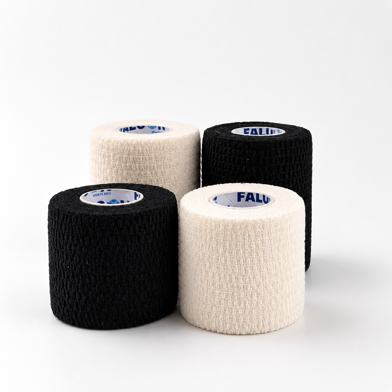 Falcon Corip Cotton Flexible Cohesive Bandage - "Black/White"